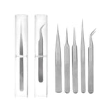 Stainless Steel Tweezers Long Nose Cross Tweezers Jewelry Making Tools