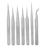 Stainless Steel Tweezers Long Nose Cross Tweezers Jewelry Making Tools
