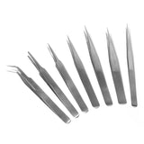 Stainless Steel Tweezers Long Nose Cross Tweezers Jewelry Making Tools