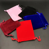 7 Jewelry Pouches Velvet Drawstring Bags
