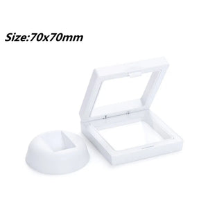 70MM PET Membrane Jewelry Ring Pendant Display Stand Holder Bague Packaging Box