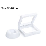 70MM PET Membrane Jewelry Ring Pendant Display Stand Holder Bague Packaging Box
