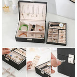 Double-Layer PU Jewelry Box European Jewelry Storage Box