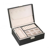Double-Layer PU Jewelry Box European Jewelry Storage Box