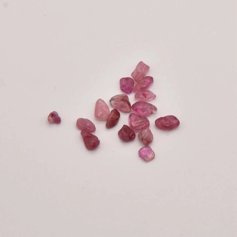 70 Pcs 3mm 5mm Pink Tourmaline Crushed Stone DIY Jewelry Crafts