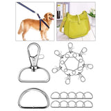 70 Swivel Clasps Lobster D Rings Snap Hooks for Keychain DIY