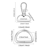 70 Swivel Clasps Lobster D Rings Snap Hooks for Keychain DIY