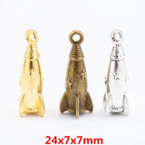 70 Retro Rocket Pendant Zinc Alloy DIY Jewelry Making