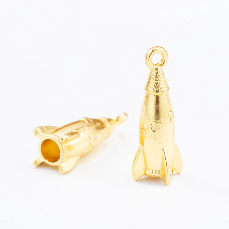 70 Retro Rocket Pendant Zinc Alloy DIY Jewelry Making