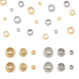 700Pcs 1.5-3mm Stainless Steel Spacer Beads Rondelle with 24K Plating