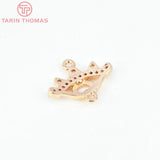 6PCS 17x13.5MM 24K Brass Eye Charms Pendants