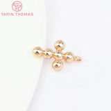 6PCS 9x14.5MM Brass Cross Charms Pendants 24K DIY Jewelry Making Findings