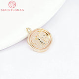 6PCS 15MM 24K Brass Honeybee Pendants DIY Jewelry Findings