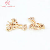 4PCS 22.5x17MM Zircon Crayfish Charms Pendants DIY Jewelry Findings