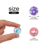 70Pcs 20mm Round Acrylic Beads for Jewelry Making DIY Bracelet