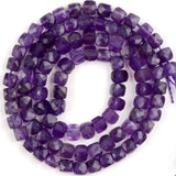 70Pcs 5mm Faceted Purple Amethysts Crystal Beads Natural Stone