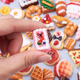 70Pcs Cake Biscuit Bread Resin Flatback Cabochons for DIY Craft