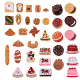 70Pcs Cake Biscuit Bread Resin Flatback Cabochons for DIY Craft
