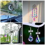 70Pcs Glass Pendants Teardrop Heart Crystal Charms DIY Bracelet Necklace