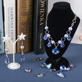 70Pcs Glass Pendants Teardrop Heart Crystal Charms DIY Bracelet Necklace