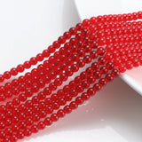 70Pcs Austria Red Crystal Beads 6mm Glass Round Spacer Beads Jewelry Making DIY