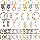 70Pcs Swivel Snap Hook Key Rings Jump Rings Connectors DIY Keychain