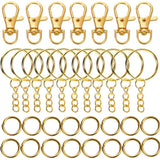 70Pcs Swivel Snap Hook Key Rings Jump Rings Connectors DIY Keychain