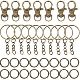 70Pcs Swivel Snap Hook Key Rings Jump Rings Connectors DIY Keychain
