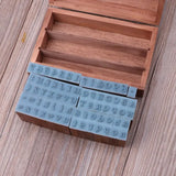 70Pcs Vintage DIY Alphabet Rubber Stamps Set with Wooden Box