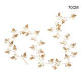 Gold/Silver Leaf Vine Hair Accessory Pearls Headbands for Women Girls