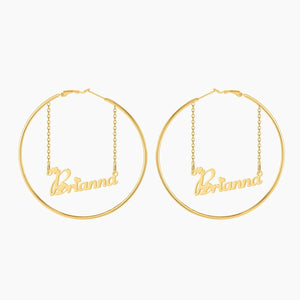 Personalized Hoop Name Earrings, Custom Jewelry, Large Earrings
