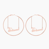 Personalized Hoop Name Earrings, Custom Jewelry, Large Earrings