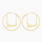 Personalized Hoop Name Earrings, Custom Jewelry, Large Earrings