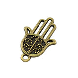 70pcs Antique Bronze Hamsa Hand Charms Pendant 24x16mm DIY Supplies