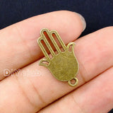70pcs Antique Bronze Hamsa Hand Charms Pendant 24x16mm DIY Supplies