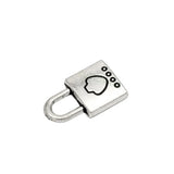 70pcs Tibetan Silver 2 Sided Lock Charms Pendant 15x9mm