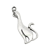 70pcs Tibetan Silver Cat Charms 34x13mm
