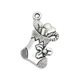 70pcs Tibetan Silver Christmas Stocking Charms Pendant 20x13mm