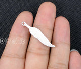 70pcs Tibetan Silver Feather Charms Pendant