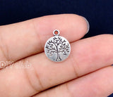 70pcs Tibetan Silver Life Tree Charms Pendant 15x12mm