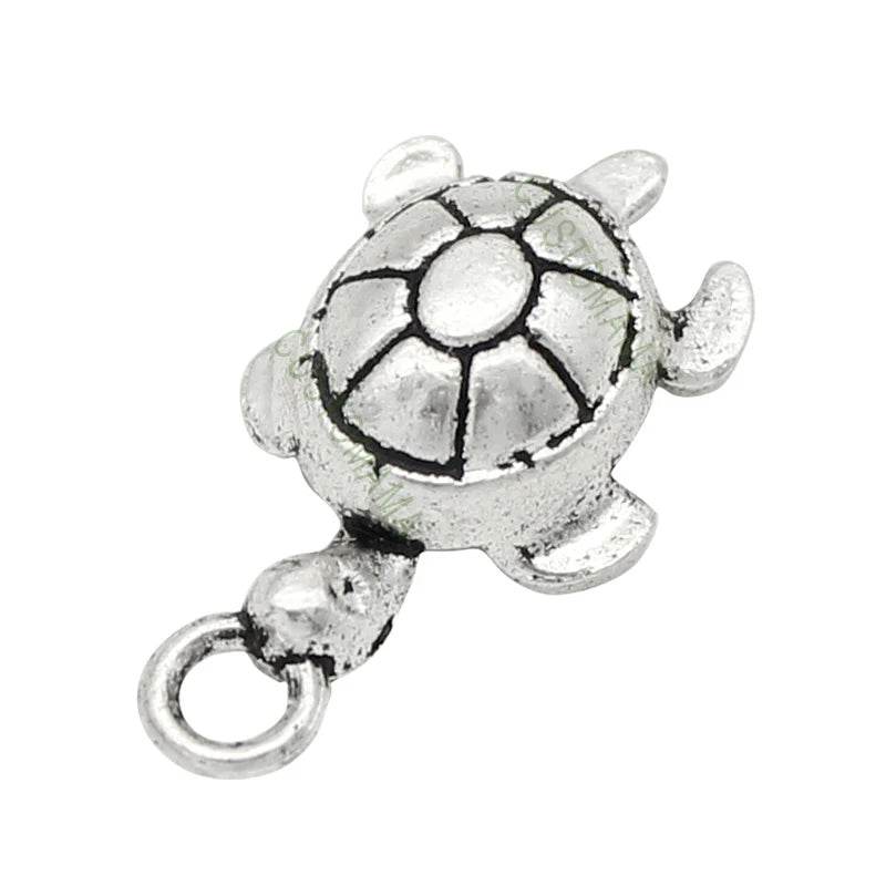 70pcs Tibetan Silver Turtle Charms Pendant 23x12mm