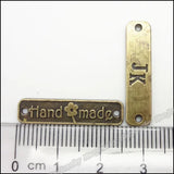 70pcs Vintage Charms Rectangle Pendant Antique Bronze DIY Metal Jewelry Making