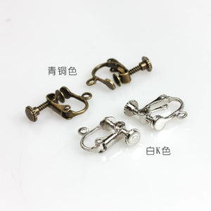 70pcs Brass Plated Screw Ear Clip Earrings with Hoop