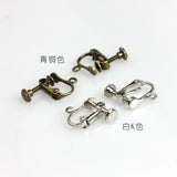 70pcs Brass Plated Screw Ear Clip Earrings with Hoop