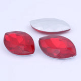 70pcs 17x31mm Navette Horse Eye Rhinestone Beads