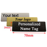 Custom Engraved Steel Metal Name Badges Pin