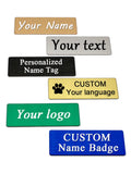 Custom Engraved Steel Metal Name Badges Pin