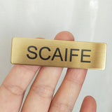 Custom Engraved Steel Metal Name Badges Pin