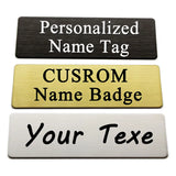 Custom Engraved Steel Metal Name Badges Pin