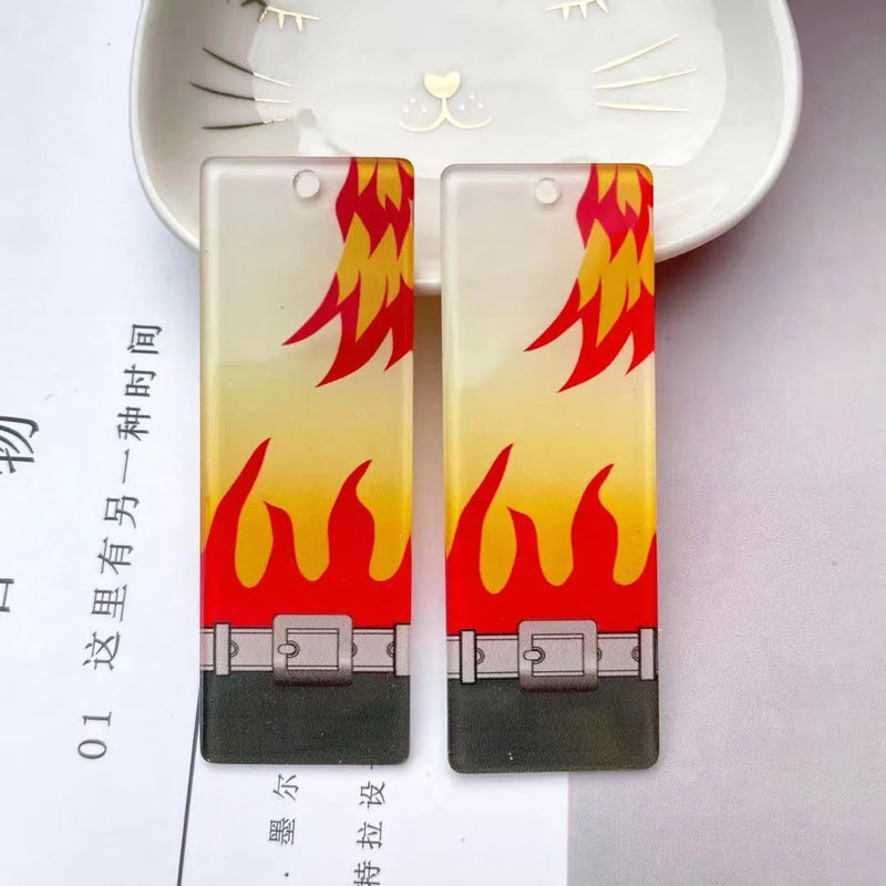 Demon Slayer Blade of Ghost Earrings DIY Charms 10pcs